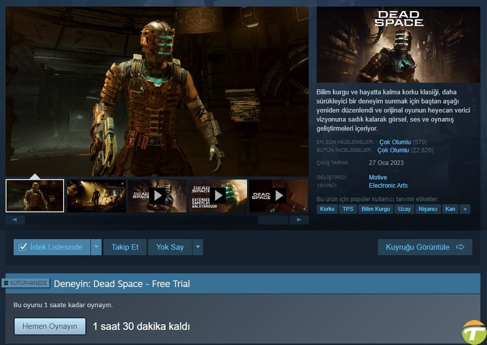 dead space remake hudutlu muddetle steamde fiyatsiz oynanabiliyor 0 84Rahe1r