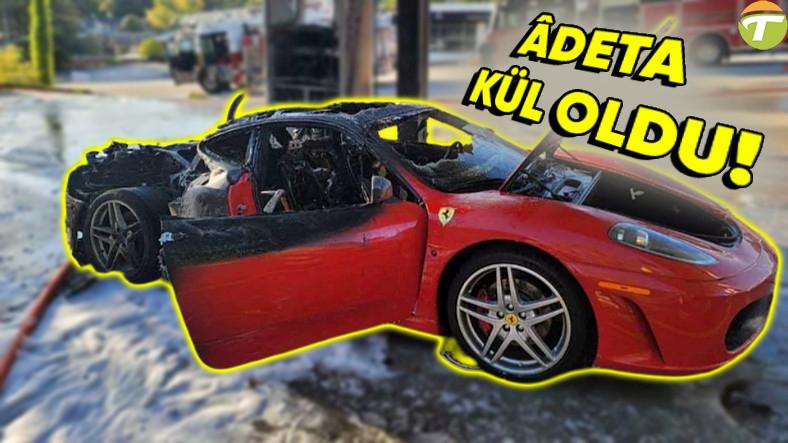 hayal uzere araba ferrari f430 durup dururken yanarak kul oldu uGu4B76v