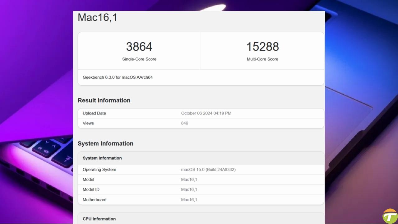 m4 macbook pronun geekbench testi birinci kere ortaya cikti 0 HeWSe5df