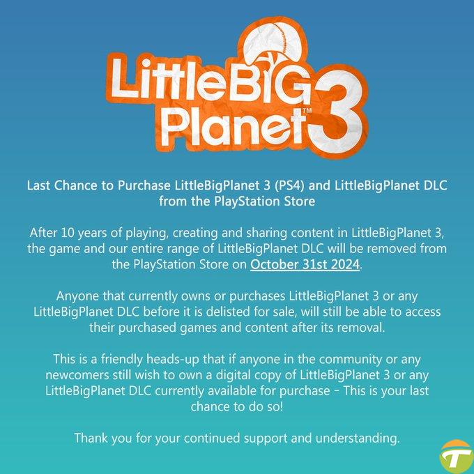 sony littlebigplanet 3 ve dlclerini satistan kaldiriyor 0 FZzP5m4f